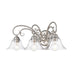 Golden - 8606-BA3 PW-CLR - Three Light Vanity Light - Homestead - Pewter