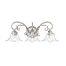 Golden - 8606-BA3 PW-CLR - Three Light Vanity Light - Homestead - Pewter