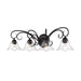 Golden - 8606-BA4 BLK-CLR - Four Light Vanity - Homestead - Matte Black