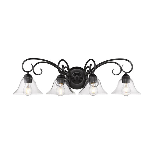 Homestead Four Light Vanity Matte Black