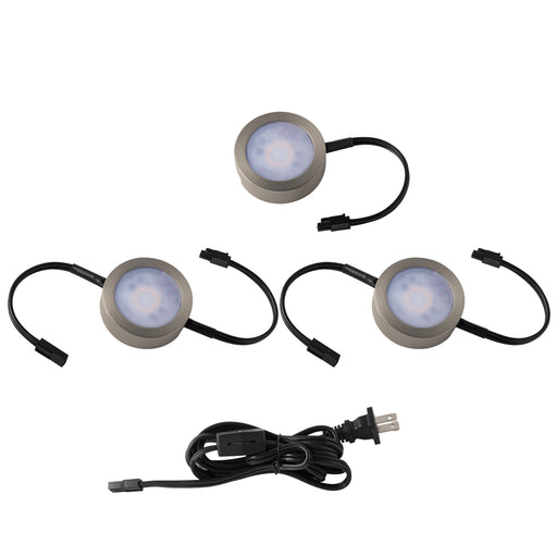 Cct Puck LED Puck Light Kit Brushed Nickel