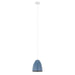 Eglo USA - 204084A - One Light Pendant - Sarabia - Pastel Dark Blue, Silver