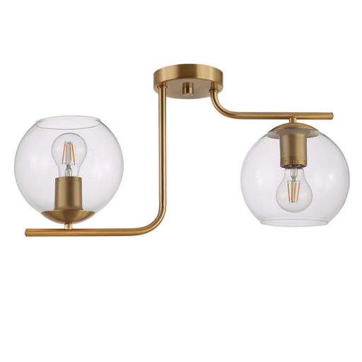 Marojales Two Light Ceiling Mount Brushed Gold