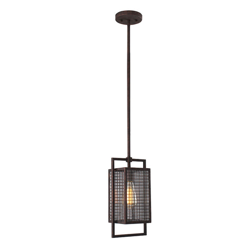 Garraux One Light Pendant Rust