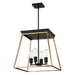 Eglo USA - 204595A - Four Light Pendant - Paulino - Brushed Gold & Matte Black