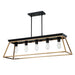 Eglo USA - 204596A - Five Light Pendant - Paulino - Brushed Gold & Matte Black