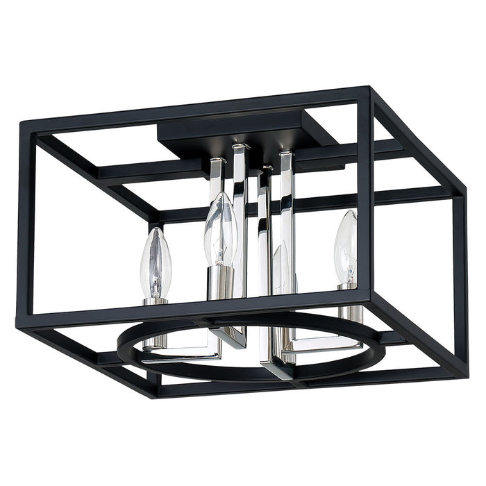 Eglo USA - 204602A - Four Light Ceiling Mount - Mundazo - Black & Chrome