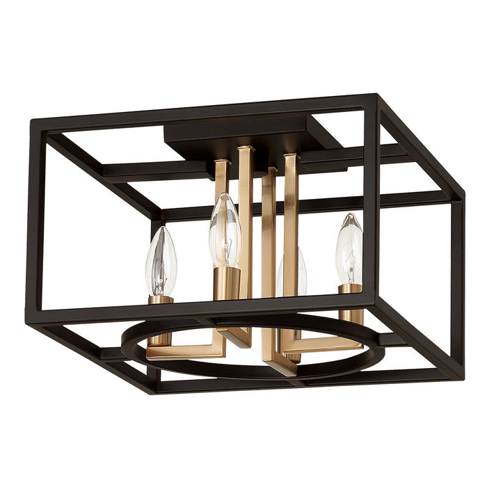 Eglo USA - 204604A - Four Light Ceiling Mount - Mundazo - Black & Brushed Gold