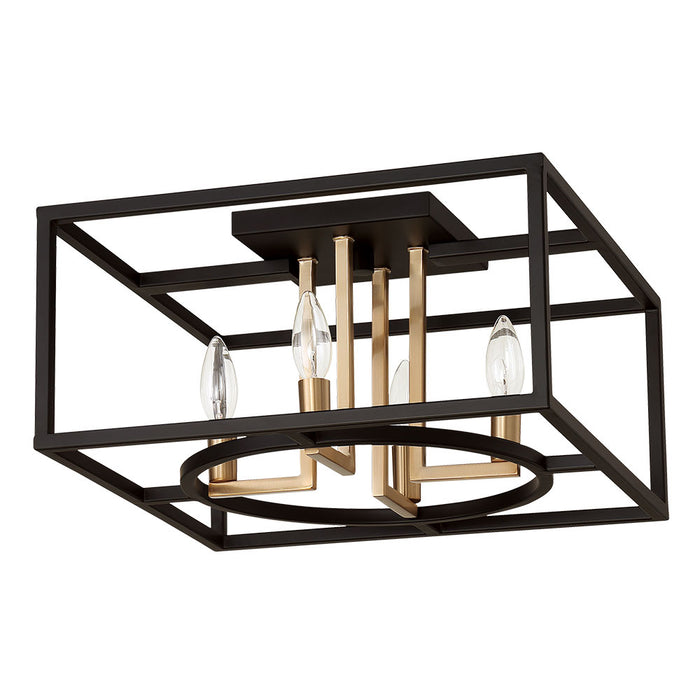 Eglo USA - 204606A - Four Light Ceiling Mount - Mundazo - Black & Brushed Gold