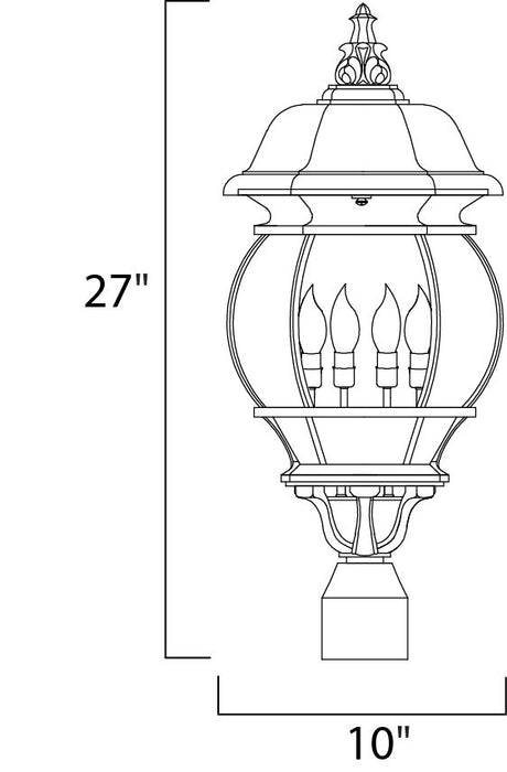 Crown Hill Outdoor Pole/Post Lantern-Exterior-Maxim-Lighting Design Store