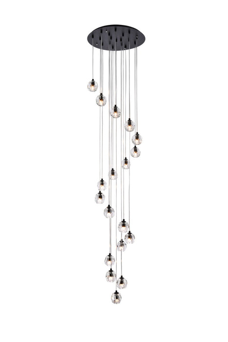 Eren LED Pendant Black-Mini Pendants-Elegant Lighting-Lighting Design Store