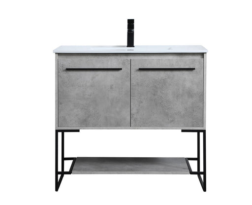 Gerard Single Bathroom Vanity Concrete Grey