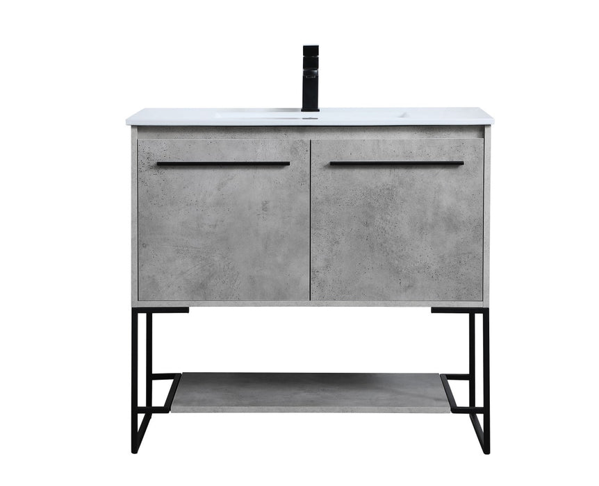 Elegant Lighting - VF42036CG - Single Bathroom Vanity - Gerard - Concrete Grey