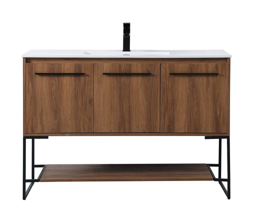 Gerard Single Bathroom Vanity Walnut Brown