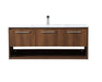 Elegant Lighting - VF43048WB - Single Bathroom Floating Vanity - Kasper - Walnut Brown