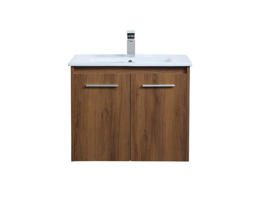 Rasina Single Bathroom Floating Vanity Walnut Brown