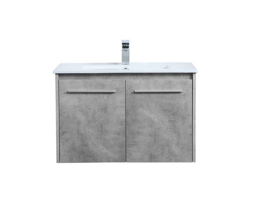 Rasina Single Bathroom Floating Vanity Concrete Grey