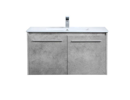 Rasina Single Bathroom Floating Vanity Concrete Grey
