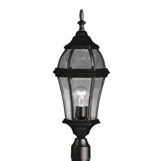 Townhouse One Light Outdoor Post Mount Black