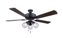 Canarm - CF52CAR5BK - 52"Ceiling Fan - Carson - Black