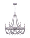 Canarm - ICH1001A06BGY23 - Six Light Chandelier - Kipling - Brushed Grey With Real Wooden Beads