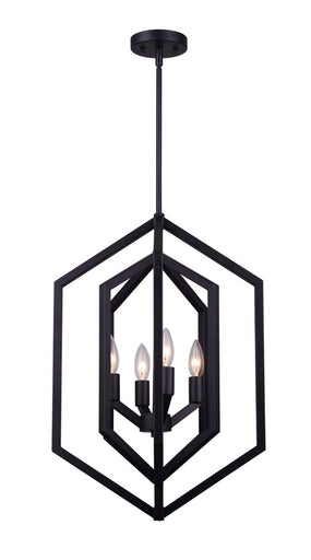 Netto Four Light Chandelier Black