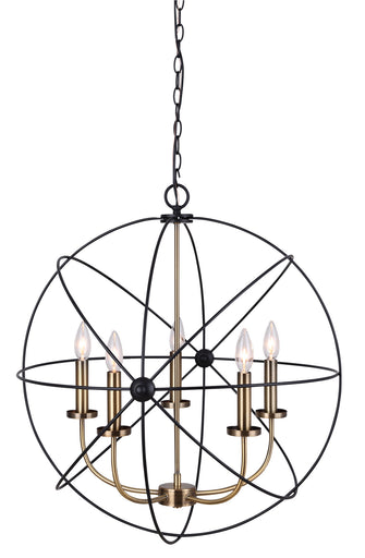 Sumerside Five Light Chandelier Matte Black