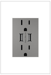 Legrand - ARTRUSB153M4 - Dual-USB Outlet - Adorne - Magnesium