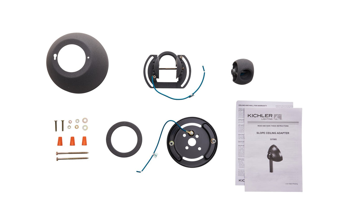 Kichler - 337005WZC - Slope Adapter - Accessory - Weathered Zinc