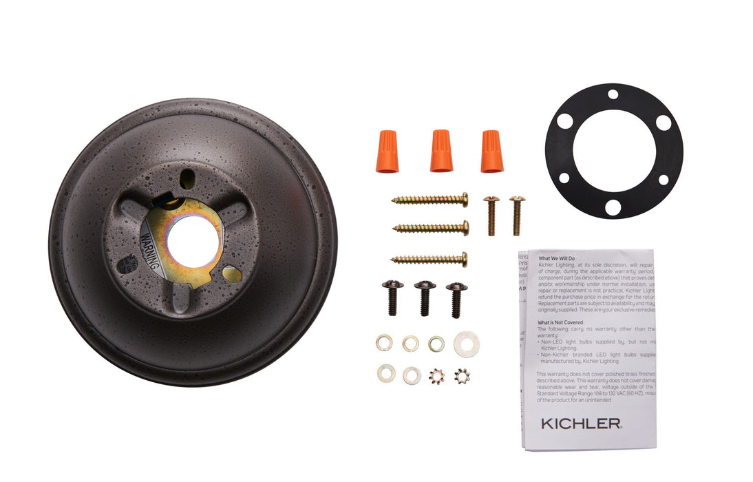 Kichler - 337008AVI - Flush Mount Kit - Accessory - Anvil Iron