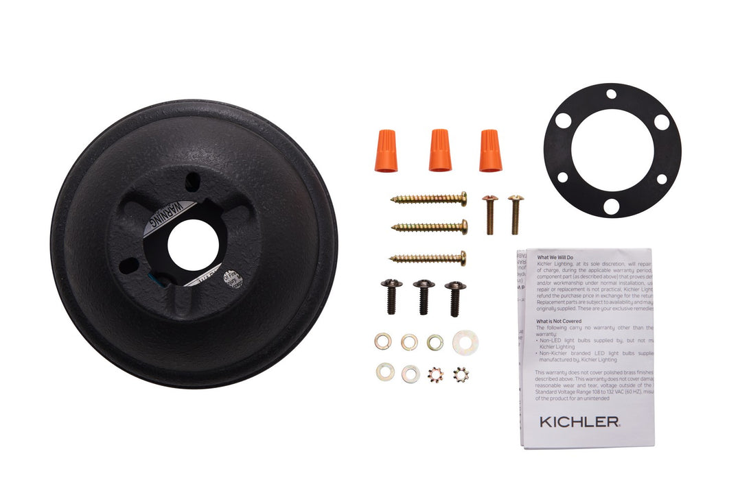 Kichler - 337008DBK - Flush Mount Kit - Accessory - Distressed Black