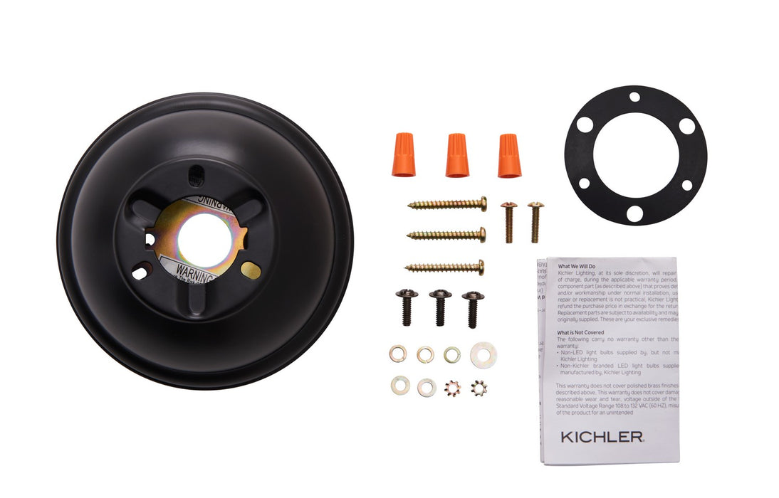 Kichler - 337008SBK - Flush Mount Kit - Accessory - Satin Black