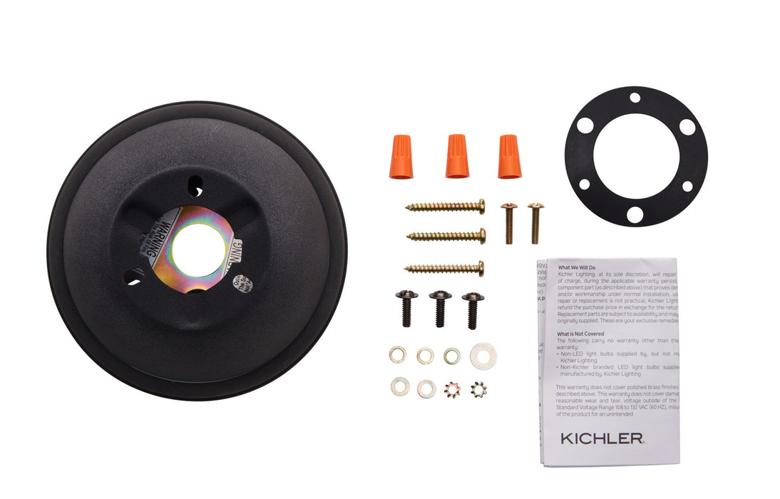 Kichler - 337008WZC - Flush Mount Kit - Accessory - Weathered Zinc