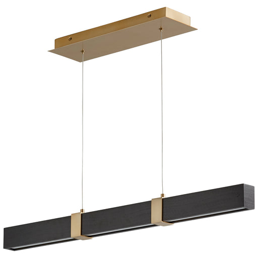 Quorum - 3-36-1540 - LED Pendant - Decca - Aged Brass|Black Oak
