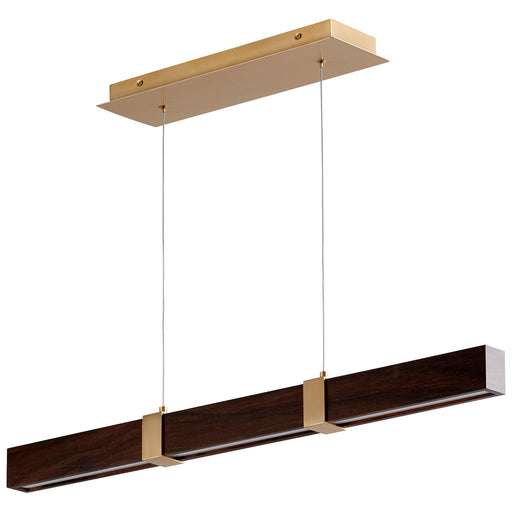 Quorum - 3-36-2440 - LED Pendant - Decca - Aged Brass|Walnut