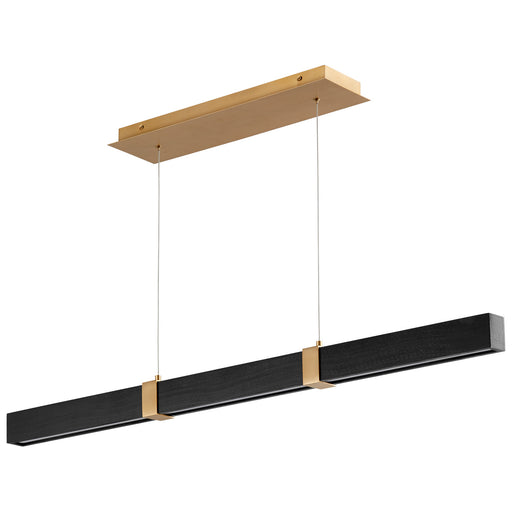Quorum - 3-48-1540 - LED Pendant - Decca - Aged Brass|Black Oak