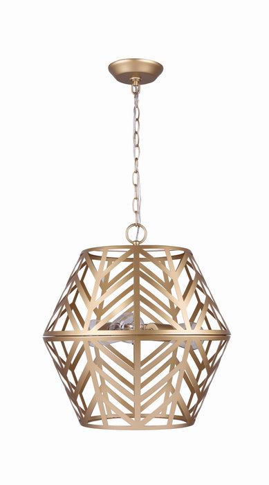 Canarm - ICH635B03PGD17 - Three Light Chandelier - Maud - Painted Gold