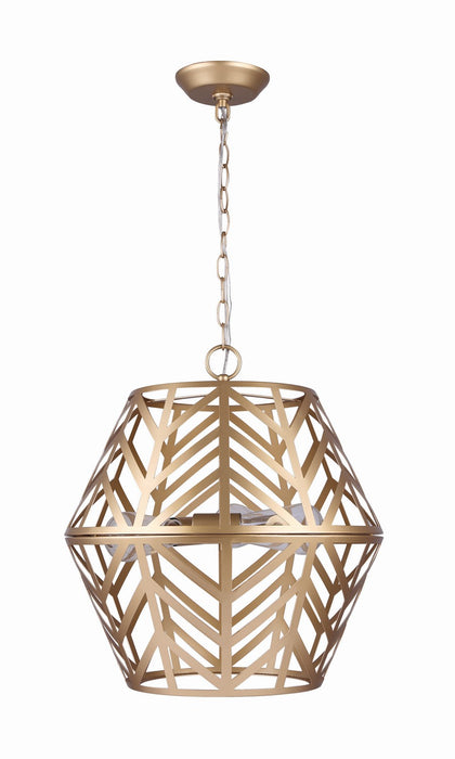 Canarm - ICH635B03PGD17 - Three Light Chandelier - Maud - Painted Gold