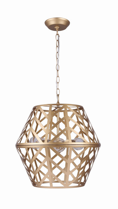Canarm - ICH635B03PGD17 - Three Light Chandelier - Maud - Painted Gold