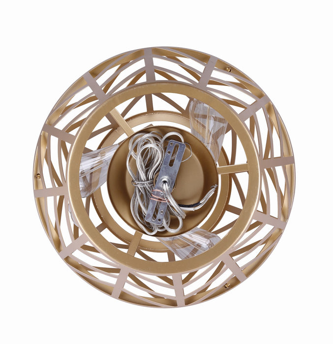 Canarm - ICH635B03PGD17 - Three Light Chandelier - Maud - Painted Gold