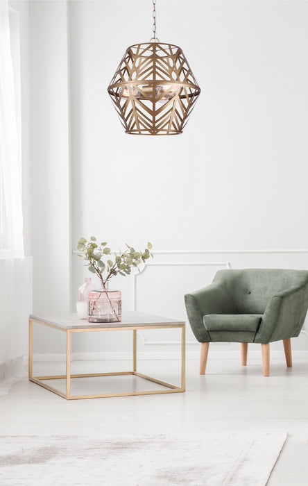 Canarm - ICH635B03PGD17 - Three Light Chandelier - Maud - Painted Gold