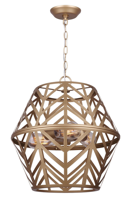 Canarm - ICH635B03PGD17 - Three Light Chandelier - Maud - Painted Gold