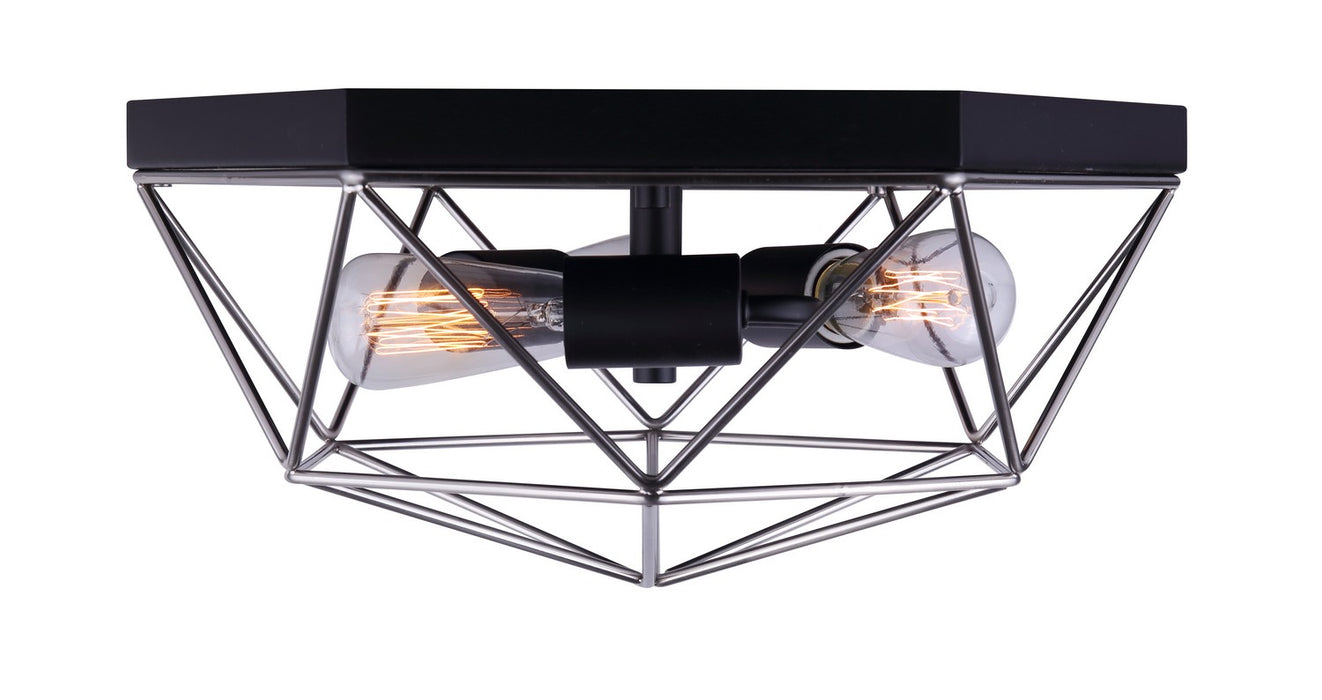 Canarm - IFM676A15BKN - Three Light Flush Mount - Greer - Metal