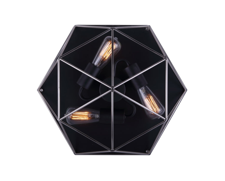 Canarm - IFM676A15BKN - Three Light Flush Mount - Greer - Metal