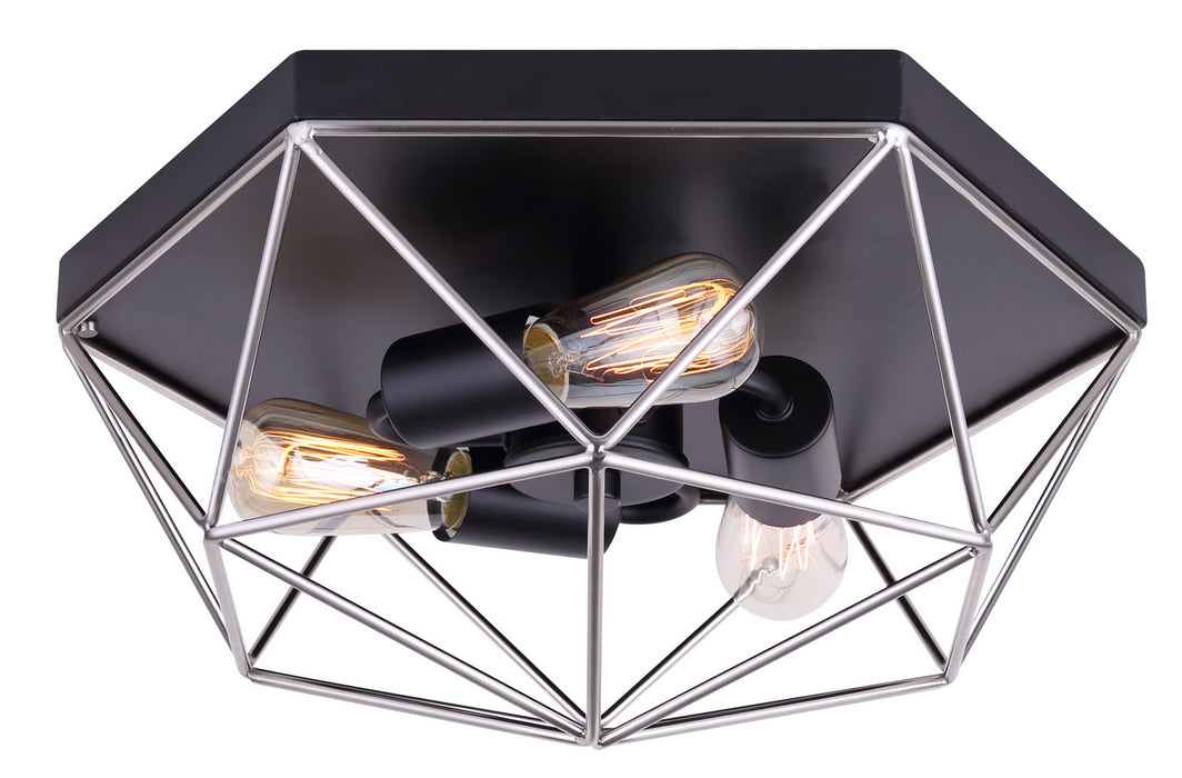 Canarm - IFM676A15BKN - Three Light Flush Mount - Greer - Metal