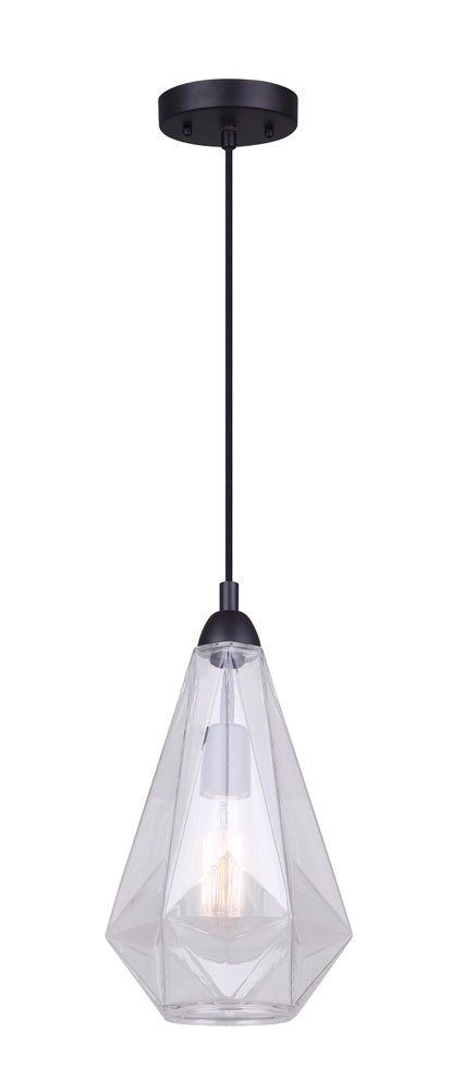 Canarm - IPL1006A01BK - One Light Pendant - Dune - Black