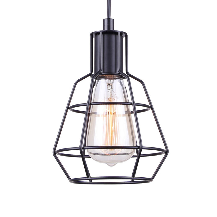Canarm - IPL702A01BK - One Light Pendant - Wren - Metal