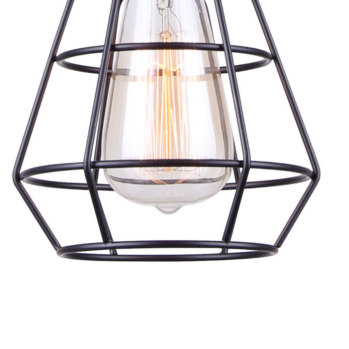 Canarm - IPL702A01BK - One Light Pendant - Wren - Metal