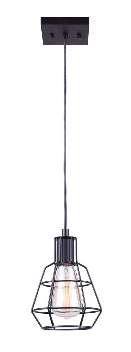 Canarm - IPL702A01BK - One Light Pendant - Wren - Metal