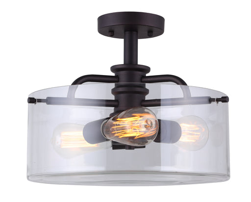 Albany Three Light Semi Flush Mount Oil Rubbed Bronze